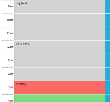 a screenshot of the scheduler app